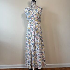 Anne Klein Vibrant Leaf Print Maxi Dress